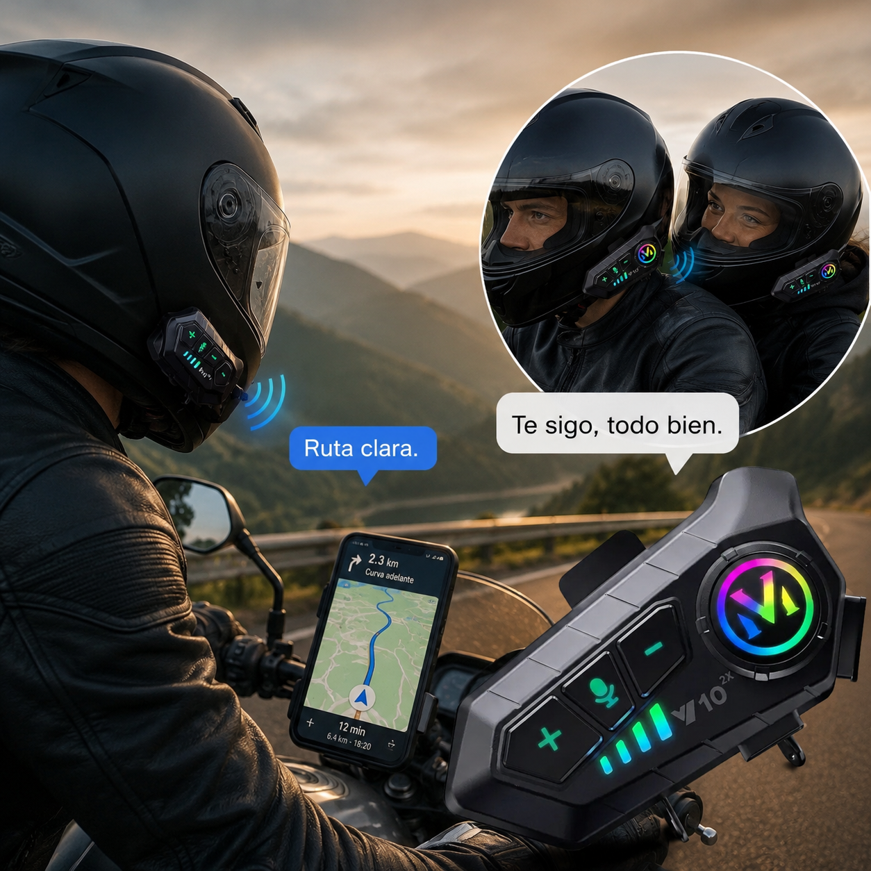 Intercomunicador ™ Y10 | Bluetooth para Casco